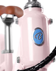 Bluejay logo on Blush Pink e-bike