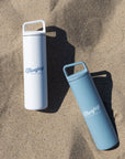 Two Bluejay e-bike water bottles