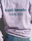 French lavender sweatshirt
