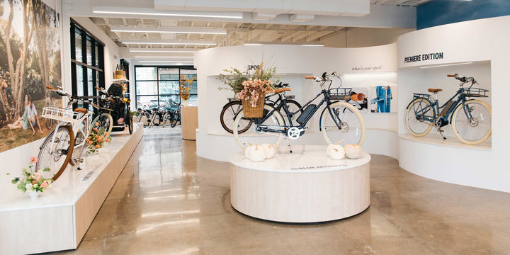 Bluejay Electric Bicycles Newport Beach store interior