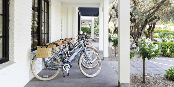 Bluejay Premiere Edition electric bikes e-bikes with rear baskets