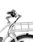 Bluejay Premiere Edition e-bike in Modern white- front rack