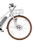 Bluejay e-bikes Premiere Edition in Modern White front wheel 