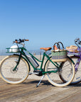 Bluejay Premiere Edition e-bikes in British Racing Green and French Lavender 