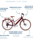 NEW Bluejay Premiere Lite 2027 - Bordeaux Red Electric Bike