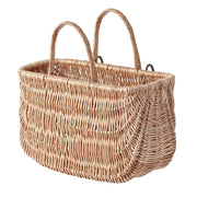 Tan basket accessory for Bluejay e-bikes