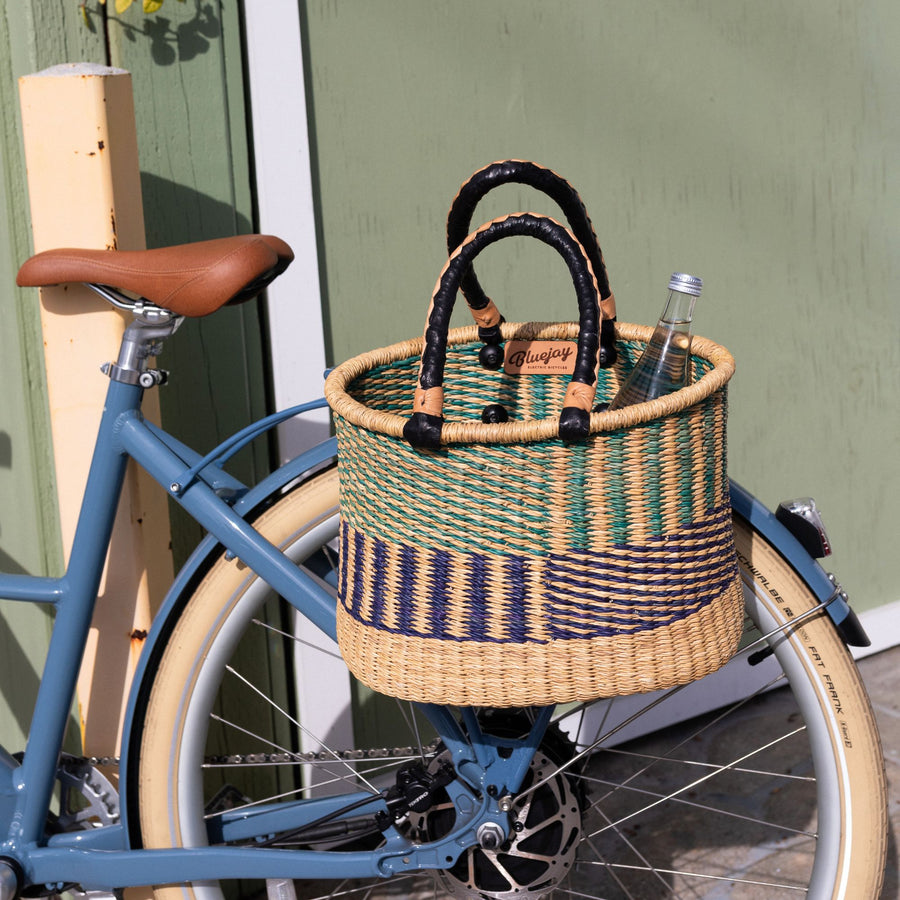 Big Blue Moma - Bolga Bike Basket | Bluejay – Bluejay Bicycles