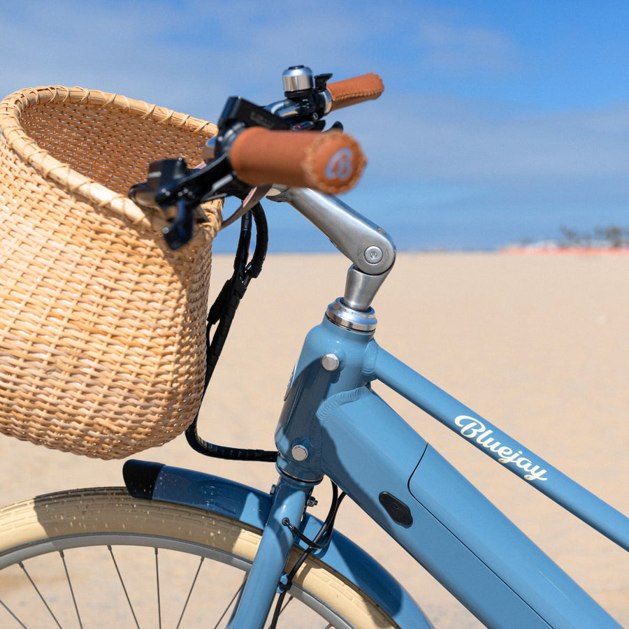 Blue bike with basket online