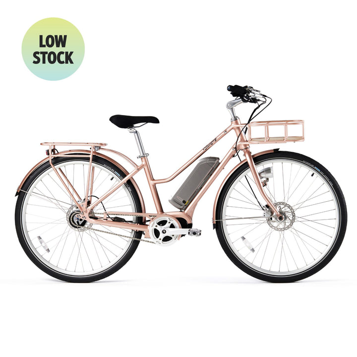 Bluejay Premiere Edition e-bike in Rose Gold 