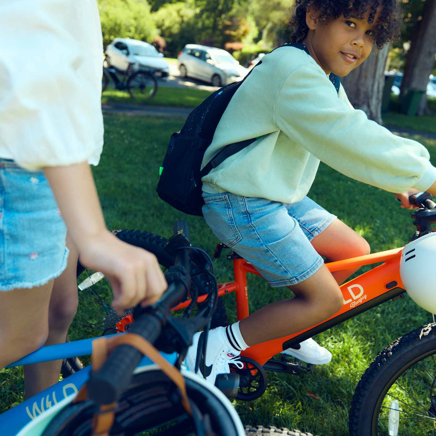 Bluejay WiILD Kids' E-bikes blue and orange electric bikes