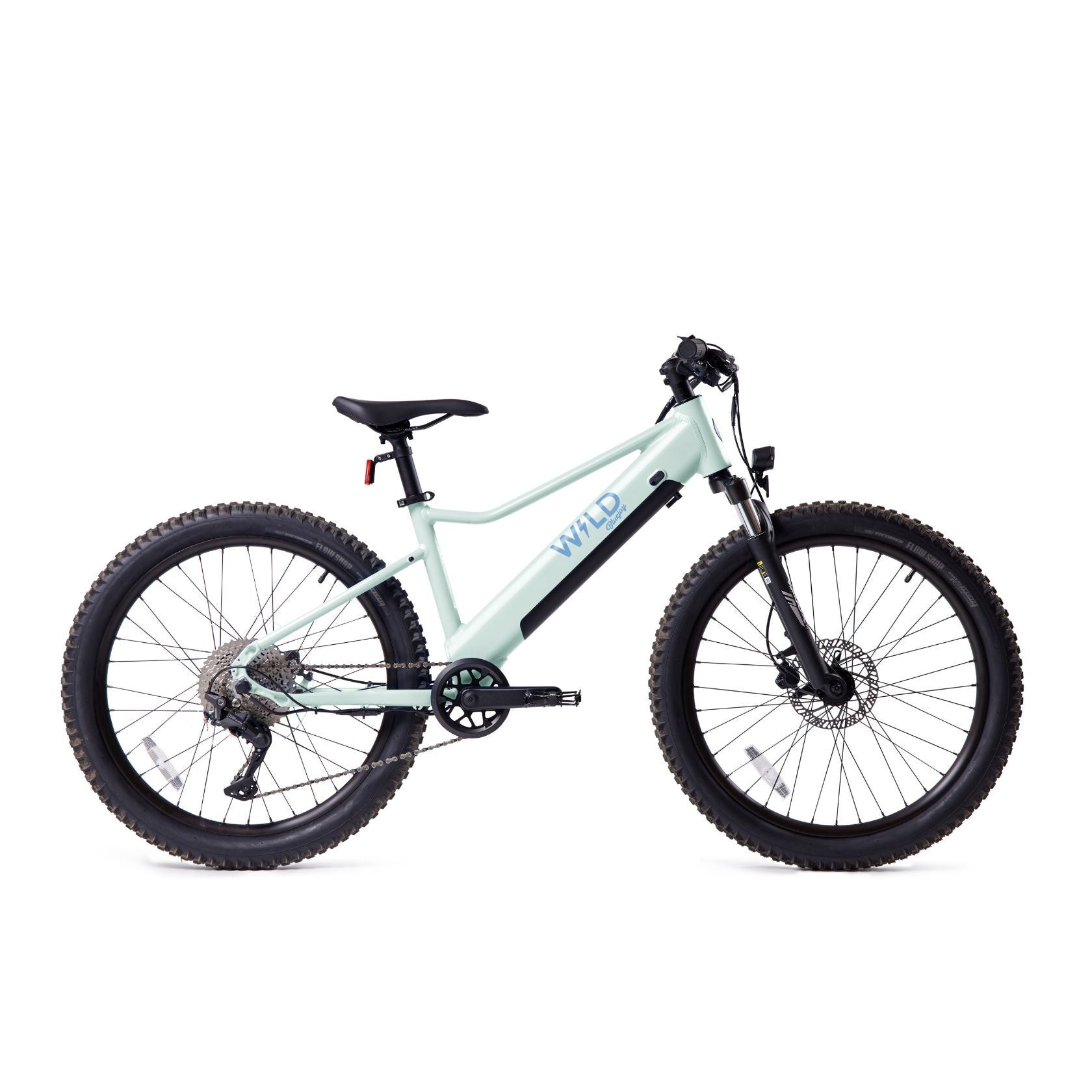 Bluejay WILD - Kids Mint Green Electric Bike Mint Green / Large: 27.5 inch; height range 5’0”