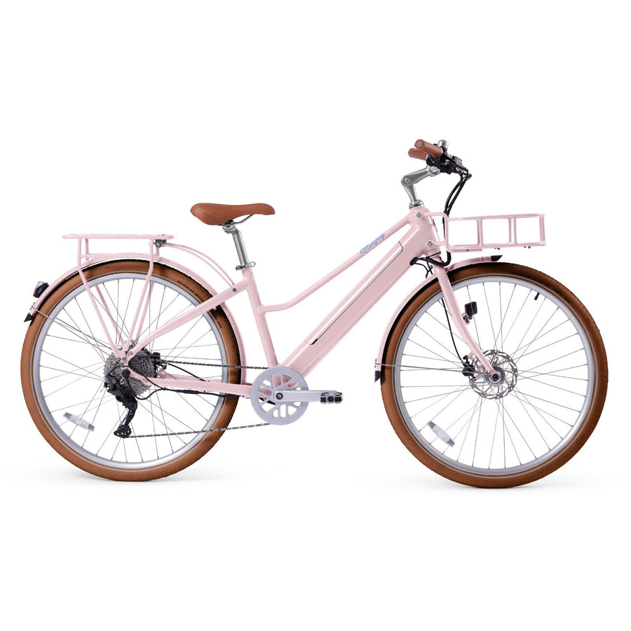 pink electric bicycle Bluejay Premiere Lite - Blush Pink Electric Bike, Blush Pink / Small 5'0"