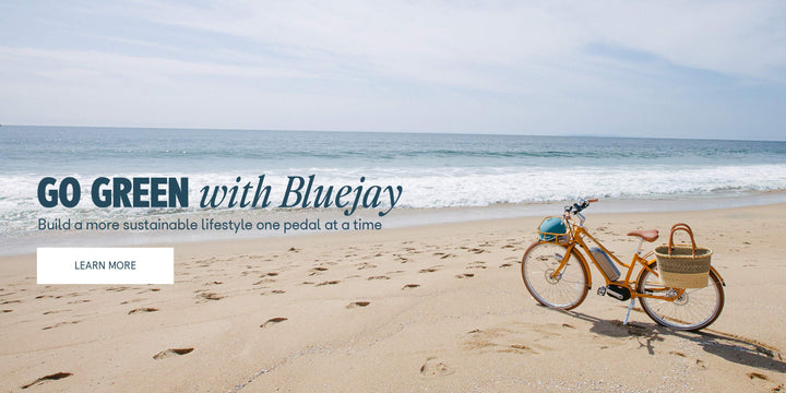 Bluejay Premiere Edition electric bike Citrus Orange e-bike ad Go Green with Bluejay