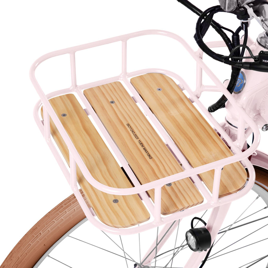 Premiere Lite Electric Bike Front Rack Blush Pink