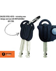 Stainless Steel Keys for the Kryptonite New York Standard U Lock