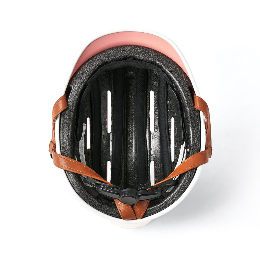 Inside of Thousand Jr. bike helmet in Power Pink