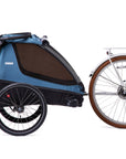 Thule child trailer on Bluejay Premiere edition white electric bike e-bike accessory 