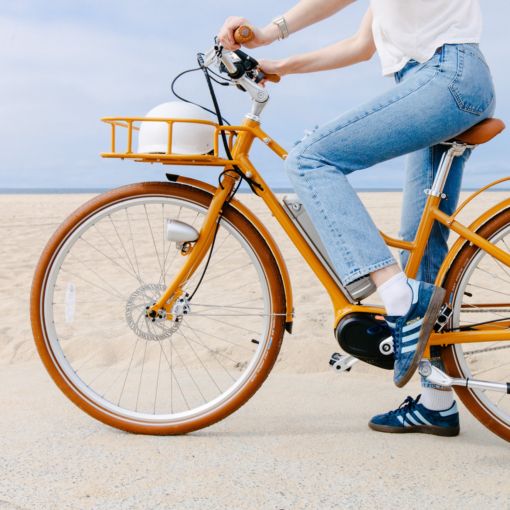 yellow electric bike